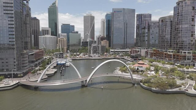 Elizabeth Quay aerial view Perth, Western Australia
