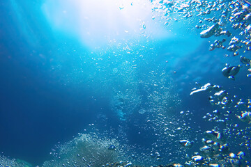 underwater background with bubbles