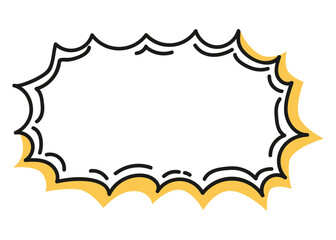 Journal doodle icon. Hand drawn banner or element for notebook, diary and planner. Doodle scribble style. Vector illustration