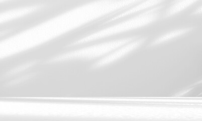 Background Abstract Design 3d Summer Spring Table Light Wall Leaf Interior Room Beauty Leaves Plant Window Presentation Mock up Desk Stage Floor Modern Cosmetic Gradient Shadow Sunlight Decor Minimal.