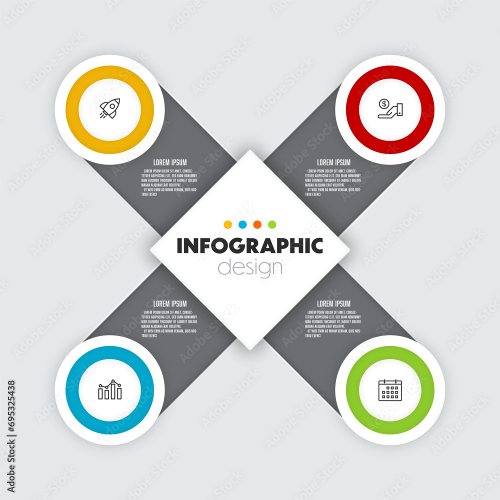 Aufkleber vector business data visualization. timeline infographic icons designed for presentation template