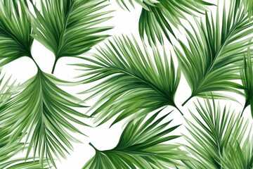 Abstract pattern with green tropical palm leaves