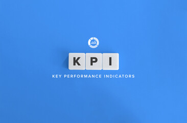 Key Performance Indicators (KPI) Concept and Banner. Marketing Metrics and Measurement. Block...