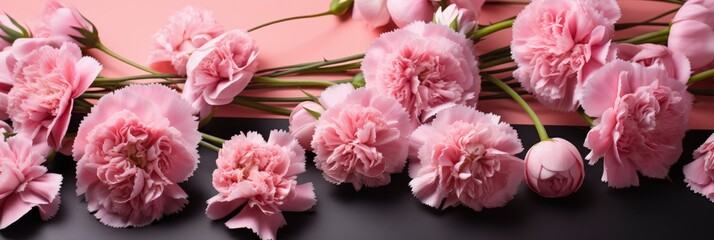 Banner Pink Carnations On Background Happy , Banner Image For Website, Background, Desktop Wallpaper