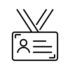 badge icon, Office and workplace line icons , coworking icons collection. Big UI icon set in a flat design. Thin outline icons pack. Vector illustration, flat design. EPS10