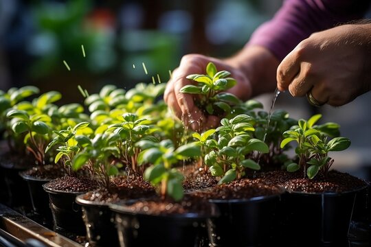 Explore plant care routines in visual detail, showcasing watering, pruning, repotting, and cleaning for an educational insight into proper plant maintenance.