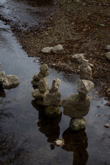Balancing stones on the Olkhovka river, Kislovodsk city