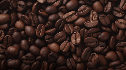 Obraz premium coffee bean texture, arabica background, fresh roasted black coffee beans