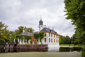 Fototapeta na wymiar Estate and mansion Fraeylemaborg in Slochteren municipality Midden-Groningen in Groningen province in The Netherlands