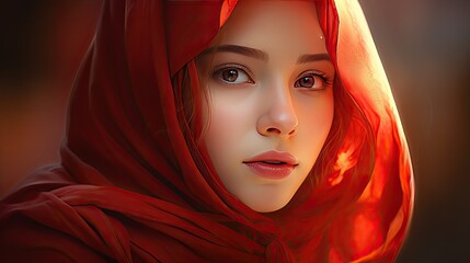 Naklejka premium HIJAB GIRL