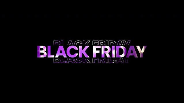 Black Friday graphic element with sleek dark pink textured text. Bold black friday sale banner design 4k animation. sales shopping social media background.