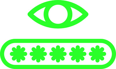 view password button, eye on password icon vector design