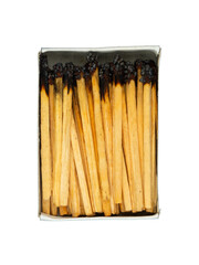 The opened matchbox isolated element