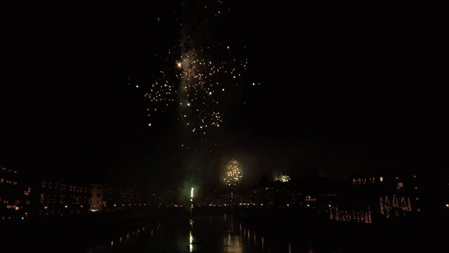 new years eve celebration fireworks in Niigata 