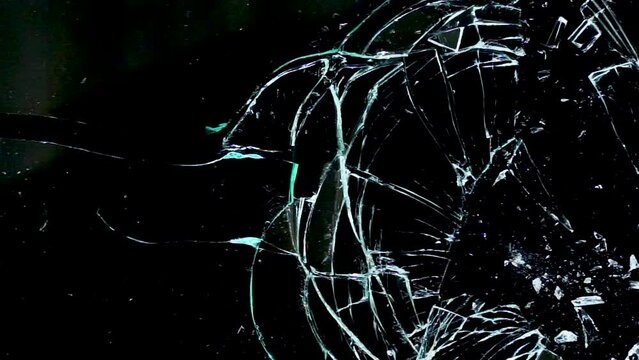 Abstract broken transparent glass texture 