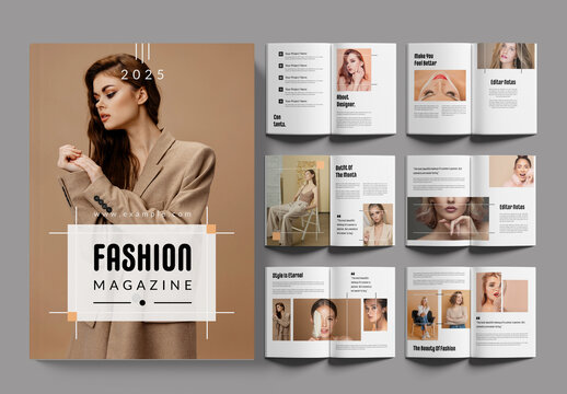 Fashion Magazine Template Layout