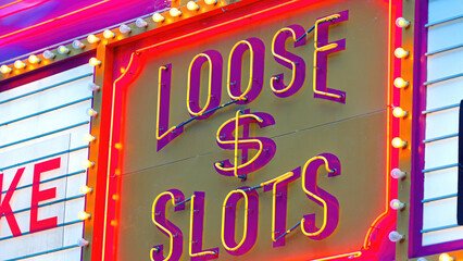 The Typical Neon Signs in Downtown Las Vegas - travel photography