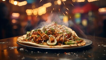 Obraz premium street food photo of gyros 