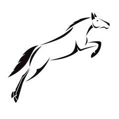 Horse design isolated on transparent background. Wild Animals.