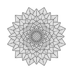 Vector luxury mandala template background and ornamental design for coloring page, greeting card, invitation, tattoo, floral mandala.
