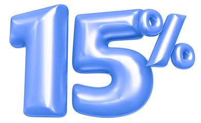 Percent Number 3D Render