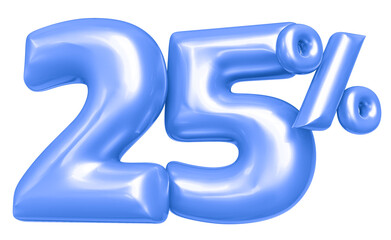 Percent Number 3D Render