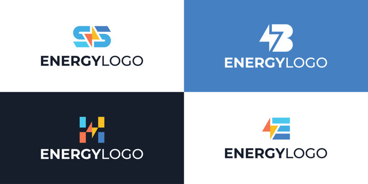 energy company logo premium vector template collection
