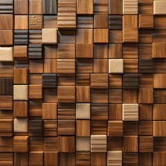 brown wooden glazed glossy deco glamour mosaic tile wall texture. wooden texture background