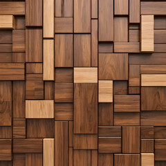 brown wooden glazed glossy mosaic tile wall texture. background