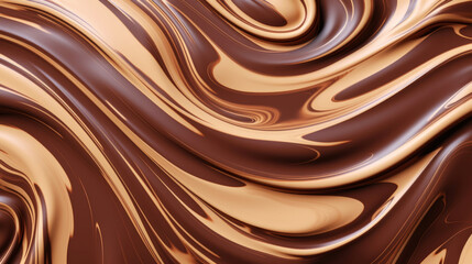 Texture of chocolate mixed with white cream. Elegant sweet background. Generative AI