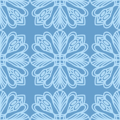 Fototapeta premium Seamless pattern with mandala ornament. The print is well suited for textiles, wallpaper and packaging.