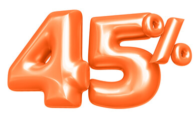 Percent Number 3D Render