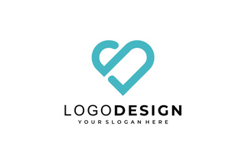 initial Letter S logo icon love design