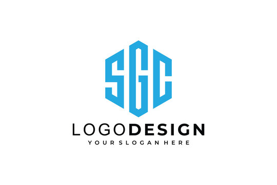 Initial letter S G C logo vector design template