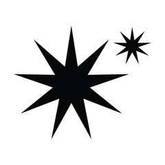 Fototapeta premium Sparkle star icon, vector abstract element of sparkling star symbol illustration