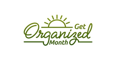 Get organized monthly. Animation of Handwritten text calligraphy with alpha channel. Great for making everything easily accessible and neat, so the daily hustle feels like a breeze, not a battle.