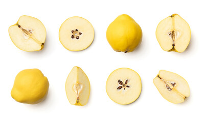 Quince collection isolated on white