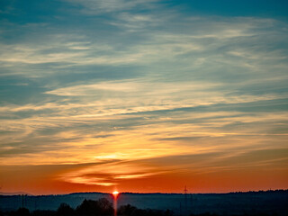 Abendhimmel nach Sonnenuntergang