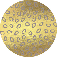 golden zebra pattern circle