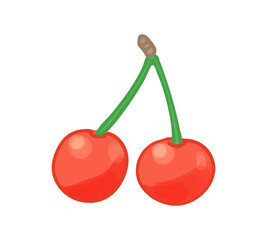 可愛いさくらんぼのイラスト