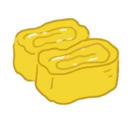 お弁当のおかずイラスト　玉子焼き