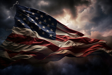 President`s day background. The text of PRESIDENT`S DAY and the US flag
