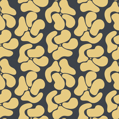 Seamless floral pattern for textiles, wrapping paper, wallpaper. The spring and summer pattern. Blue background and abstract daisies