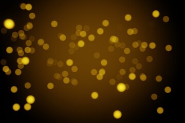 gold bokeh, raining light, blurry lights, blurry background, rainbow confetti on black background, colorful, night lights, city lights, haze, depth of field, round bokeh, circle bokeh, 3d render