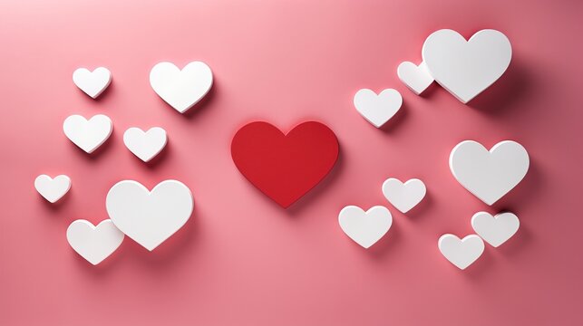 Admiration adoration paper hearts background image