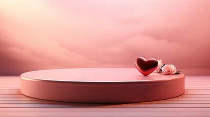 Heartfelt exhibit pedestal podium mockup