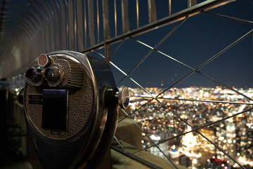 Empire State Building binoculars at night