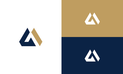 initials al monogram logo design vector