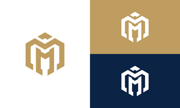 initials ma monogram logo design vector