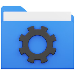 Folder Setting 3D Illustration